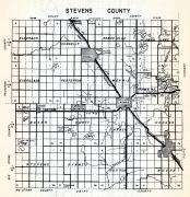 Stevens County, Eldorado, Donnelly, Rendsville, Swan Lake, Everglade, Peppepton, Morris, Baker, Scott, Darnen, Minnesota State Atlas 1954